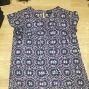 Pink and Black Medallion print Blouse